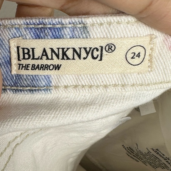 BLANKNYC Botanical Print The Barrow High Rise Cut Off Shorts Women’s Sz 24 - Picture 3 of 8